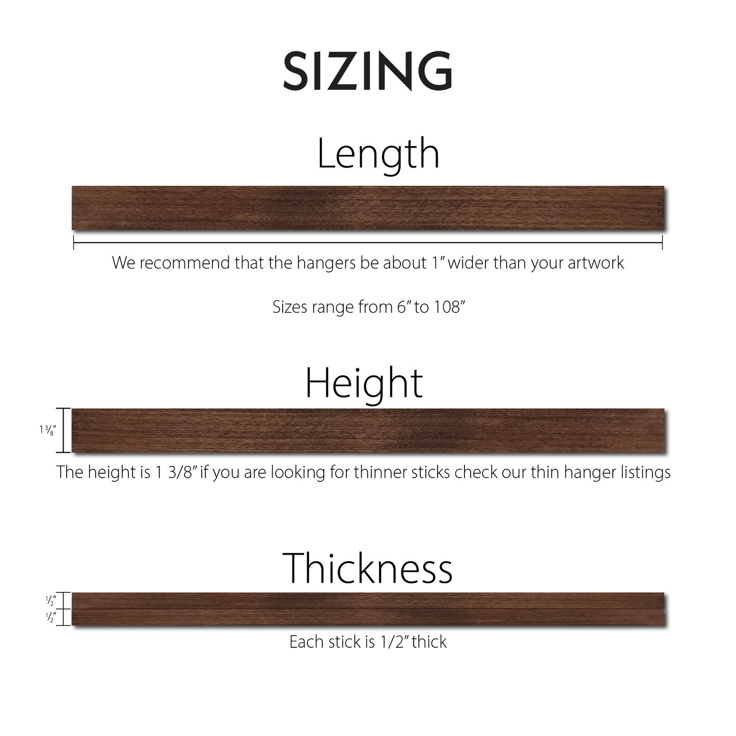 Hangers for Thick Items - Top Only - Icehouse Woodwork & Design