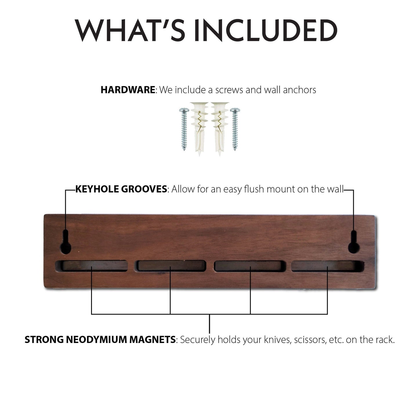 Magnetic Knife Holder - Icehouse Woodwork & Design