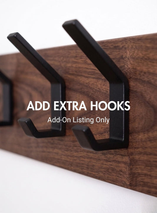 Add Extra Hooks to Your Coat Rack | Add - On Listing Only - Icehouse Woodwork & Design