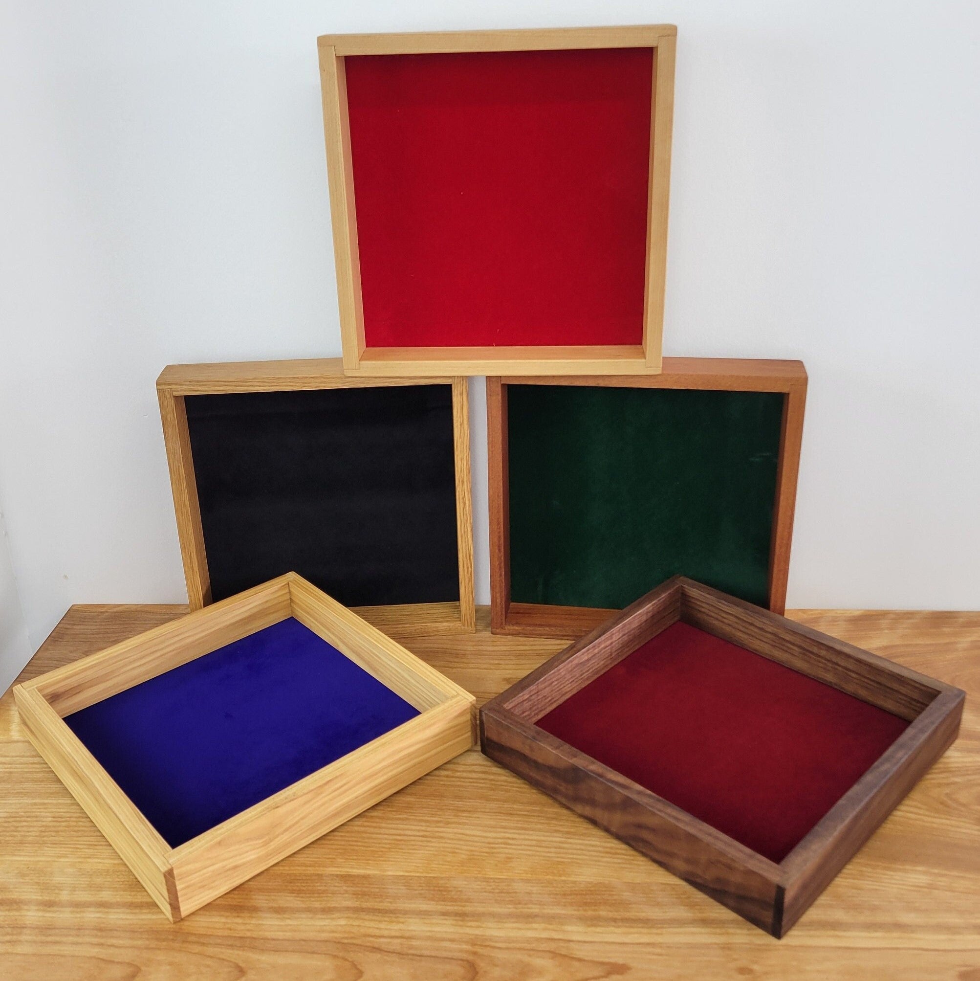 Dice Tray Box  with Velvet Bottom - Icehouse Woodwork & Design