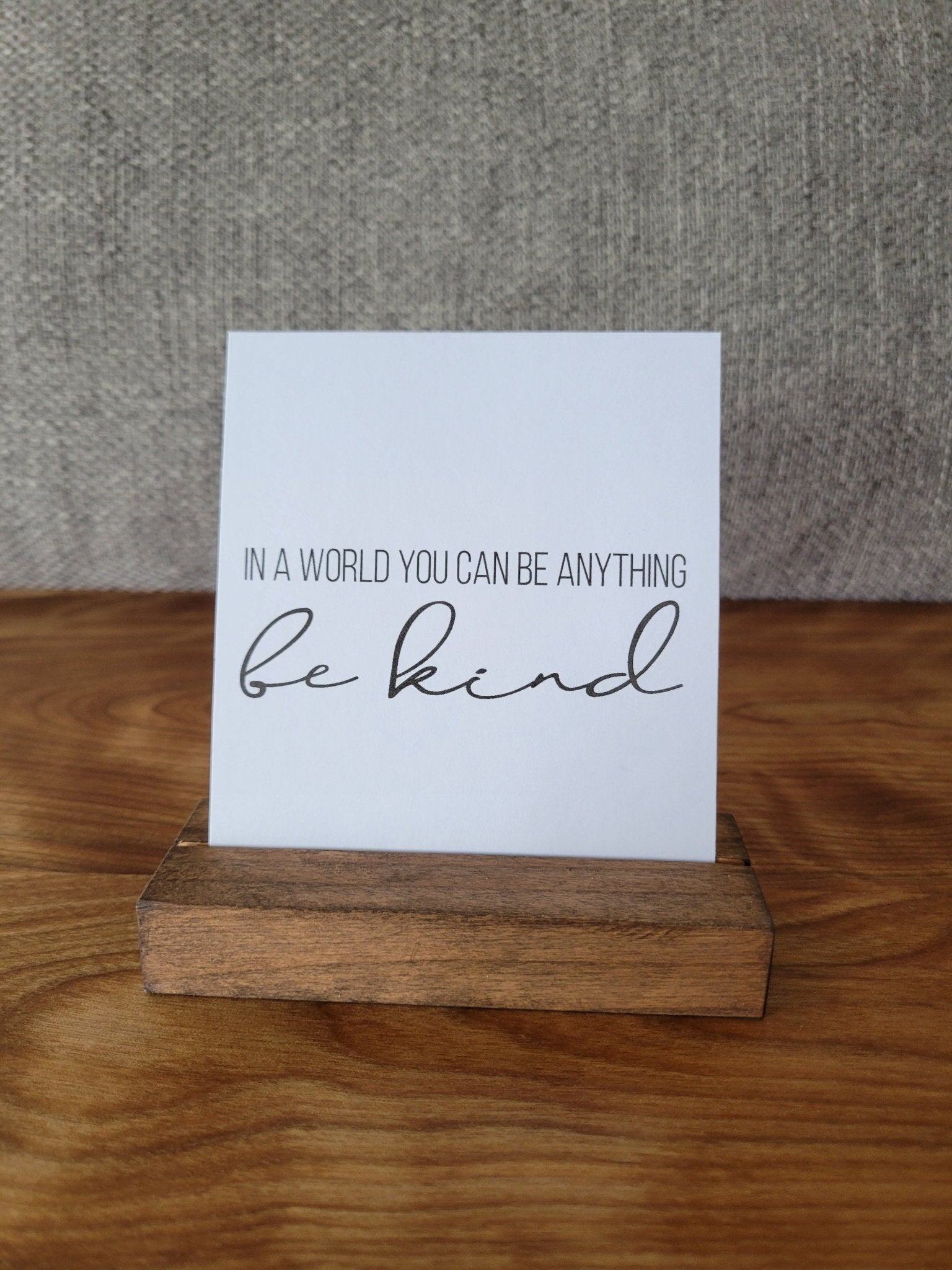 Interchangeable Mini Wood Sign Holder – Seasonal & Inspirational Quotes - Icehouse Woodwork & Design