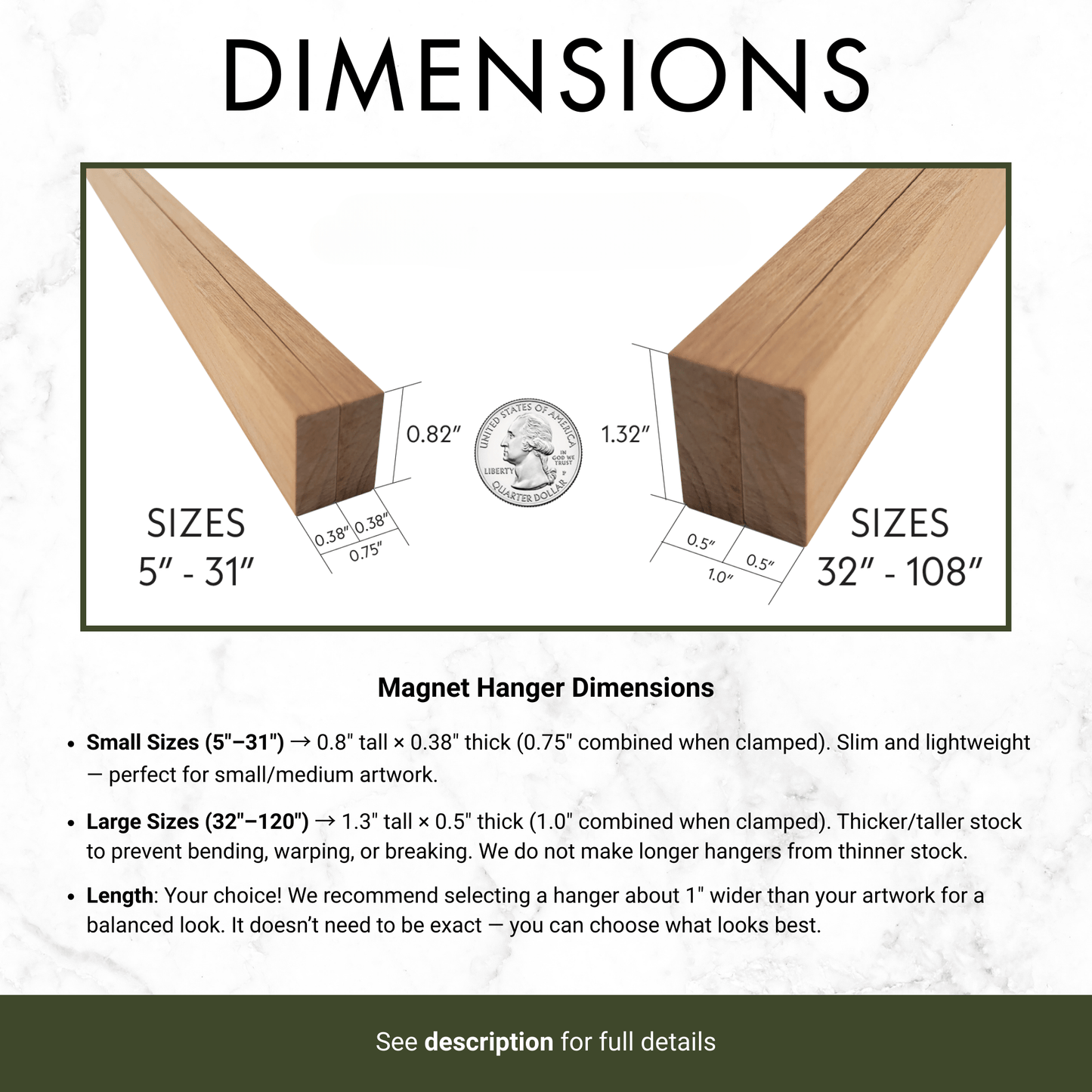 Magnetic Hangers - Top Only - Icehouse Woodwork & Design