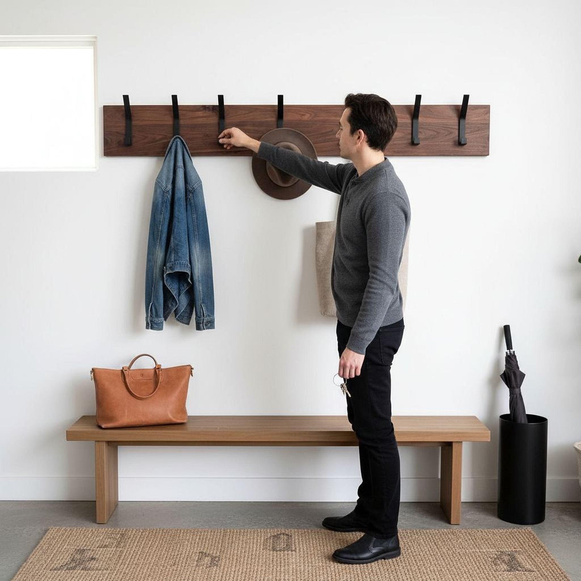 Wood Wall Coat Rack - Icehouse Woodwork & Design
