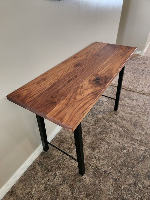 Long Wood Table with Metal Legs - Icehouse Woodwork & Design