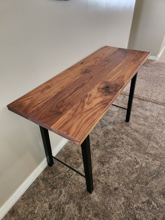 Long Wood Table with Metal Legs - Icehouse Woodwork & Design